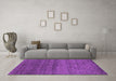 Machine Washable Abstract Purple Contemporary Area Rugs in a Living Room, wshcon1815pur