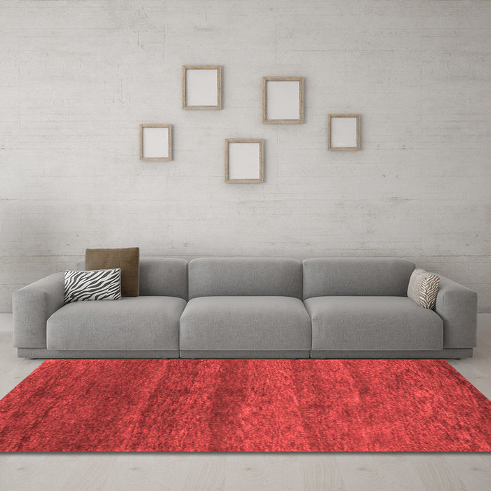 Contemporary Red Washable Rugs
