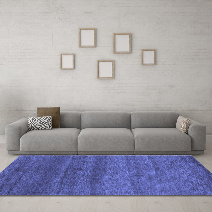 Machine Washable Abstract Blue Contemporary Rug in a Living Room, wshcon1815blu