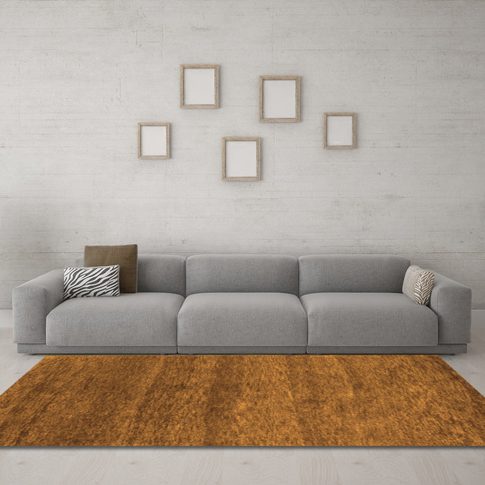 Machine Washable Abstract Orange Contemporary Area Rugs in a Living Room, wshcon1815org