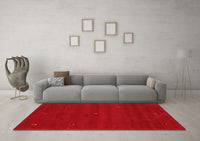 Machine Washable Abstract Red Contemporary Rug, wshcon1816red