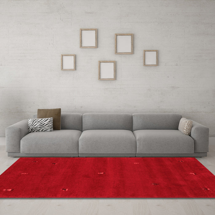 Contemporary Red Washable Rugs
