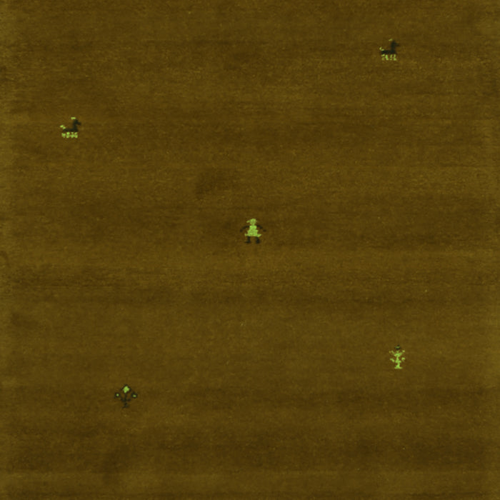 Abstract Green Contemporary Rug, con1816grn