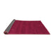 Sideview of Abstract Purple Contemporary Rug, con1816pur