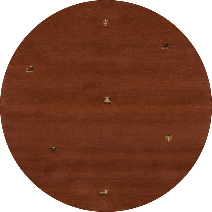 Round Abstract Light Blue Contemporary Rug, con1816lblu