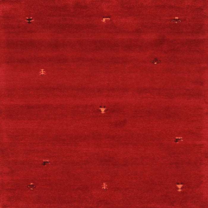 Serging Thickness of Abstract Orange Contemporary Rug, con1816org