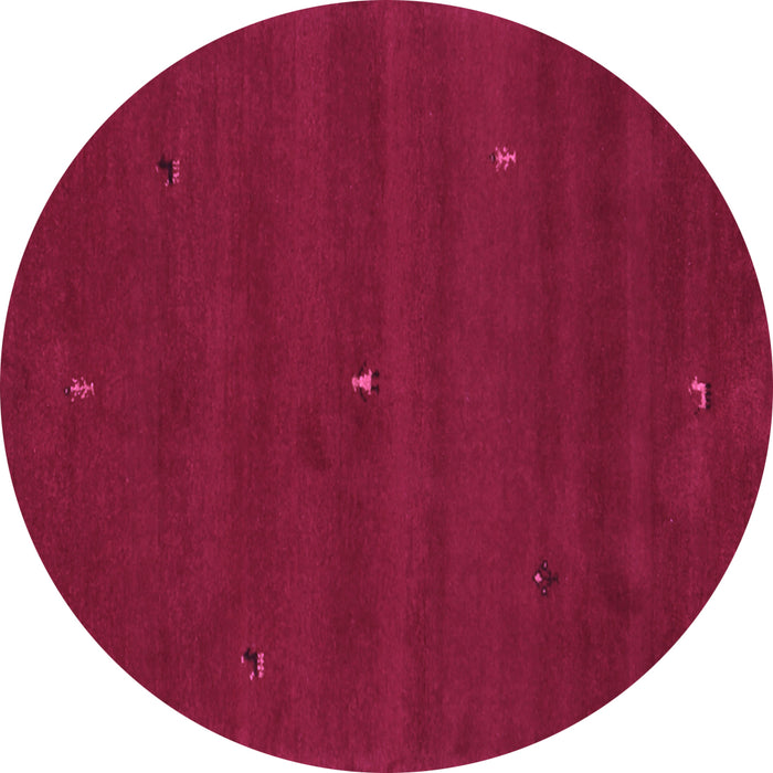 Round Abstract Purple Contemporary Rug, con1816pur