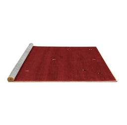 Sideview of Machine Washable Abstract Brown Contemporary Rug, wshcon1816brn