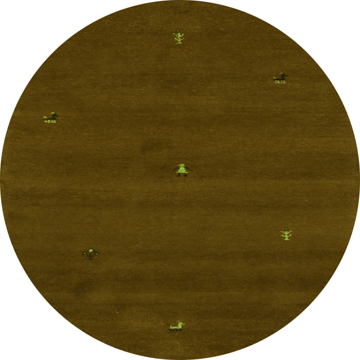 Square Abstract Green Contemporary Rug, con1816grn