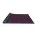 Sideview of Abstract Blue Contemporary Rug, con1816blu