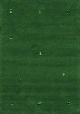 Abstract Emerald Green Contemporary Rug, con1816emgrn