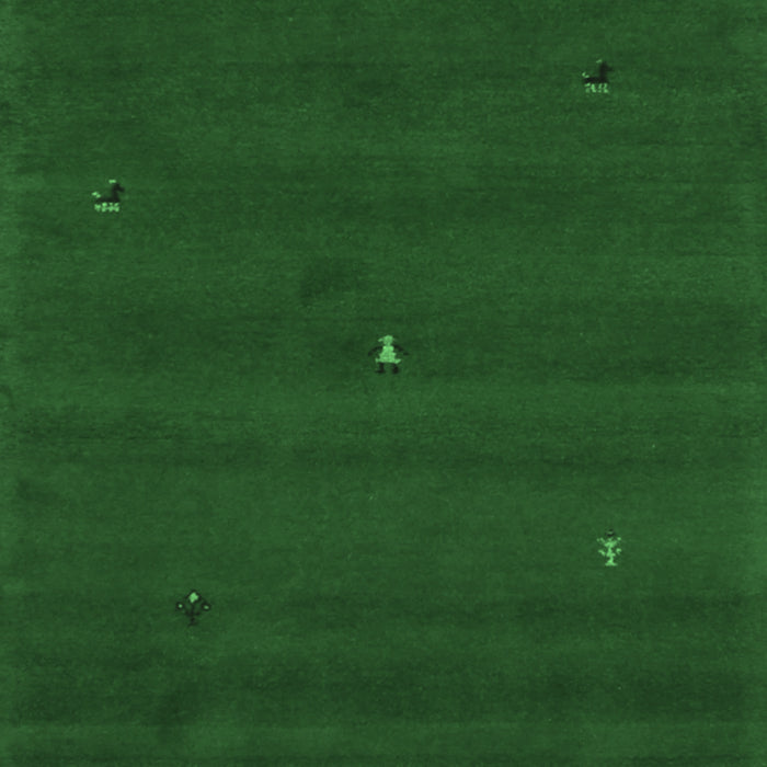 Abstract Emerald Green Contemporary Rug, con1816emgrn