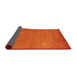 Thickness of Contemporary Orange Red Modern Rug, con1817