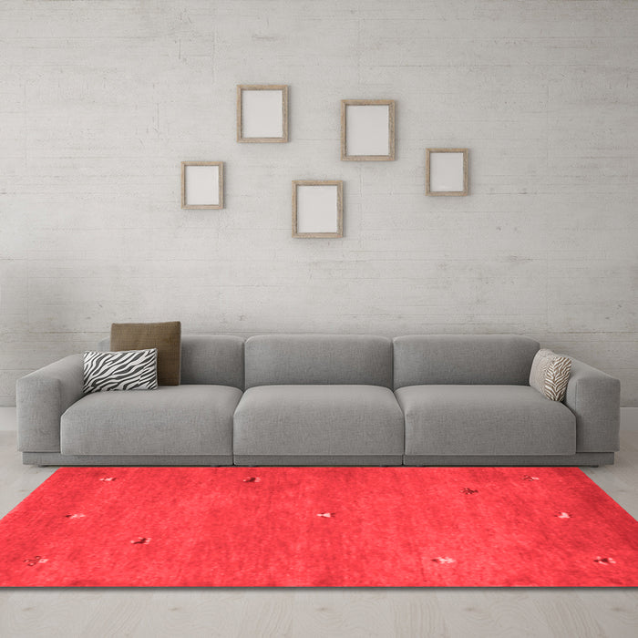 Contemporary Red Washable Rugs