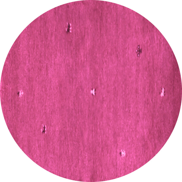 Round Abstract Purple Contemporary Rug, con1817pur