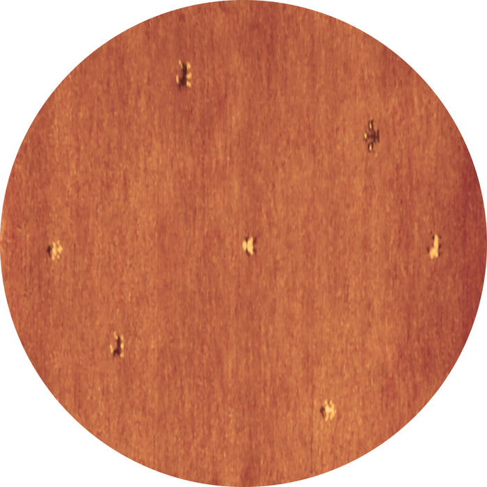 Round Abstract Brown Contemporary Rug, con1817brn