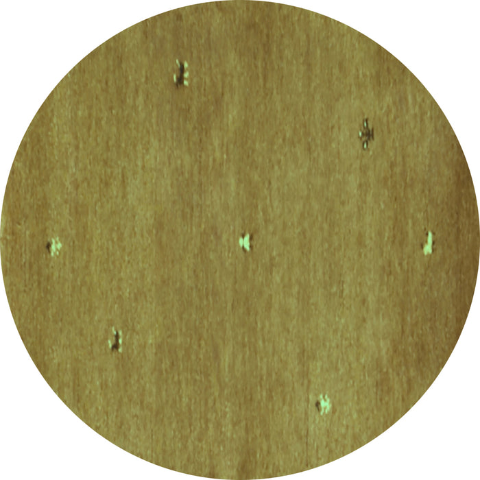 Round Abstract Turquoise Contemporary Rug, con1817turq