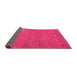 Sideview of Abstract Pink Contemporary Rug, con1817pnk