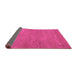 Sideview of Abstract Purple Contemporary Rug, con1817pur