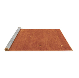 Sideview of Machine Washable Abstract Brown Contemporary Rug, wshcon1817brn