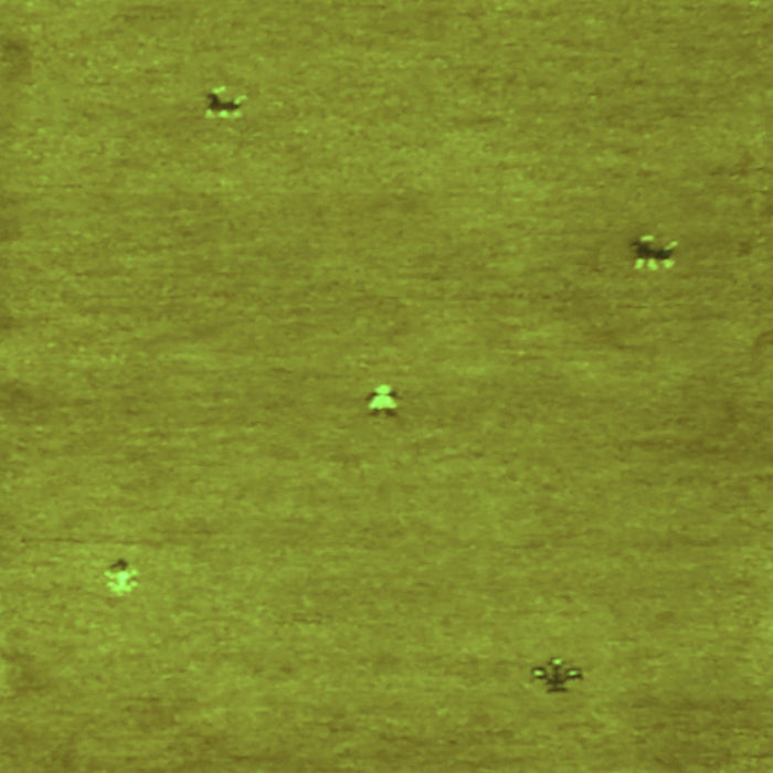 Serging Thickness of Machine Washable Abstract Green Contemporary Area Rugs, wshcon1817grn