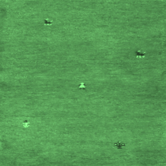 Abstract Emerald Green Contemporary Rug, con1817emgrn