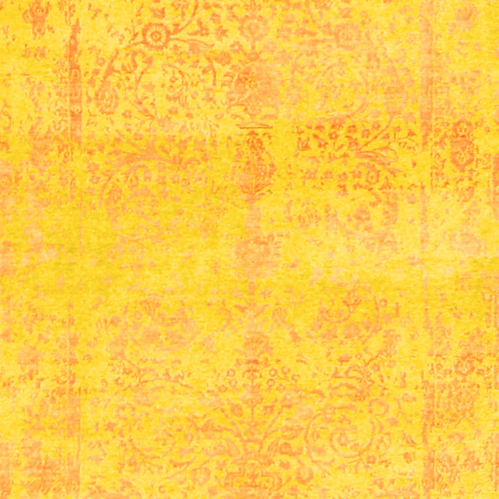 Abstract Yellow Contemporary Rug, con1818yw