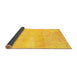 Sideview of Abstract Yellow Contemporary Rug, con1818yw