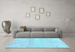 Machine Washable Abstract Light Blue Contemporary Rug in a Living Room, wshcon1818lblu