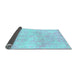 Sideview of Abstract Light Blue Contemporary Rug, con1818lblu