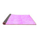 Sideview of Abstract Purple Contemporary Rug, con1818pur