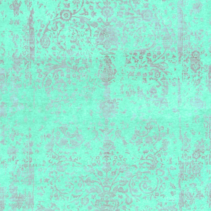 Machine Washable Abstract Turquoise Contemporary Area Rugs, wshcon1818turq