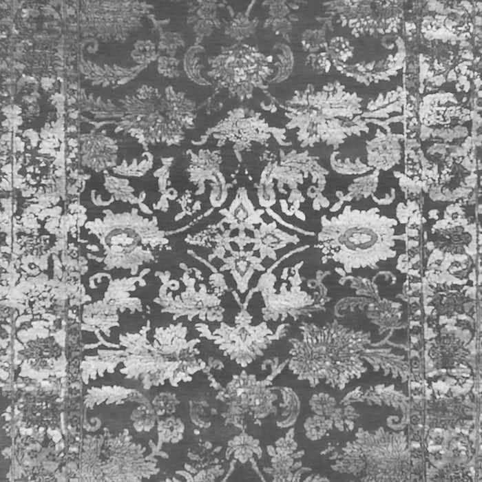 Abstract Gray Contemporary Rug, con1819gry