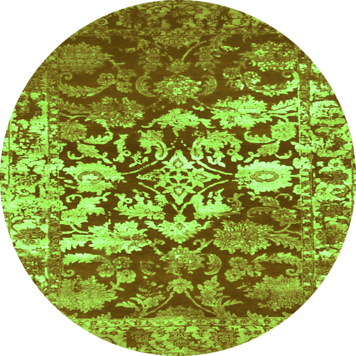 Machine Washable Abstract Green Contemporary Area Rugs, wshcon1819grn