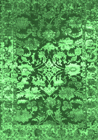 Abstract Emerald Green Contemporary Rug, con1819emgrn