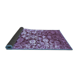 Sideview of Abstract Blue Contemporary Rug, con1819blu
