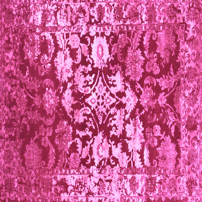 Square Abstract Purple Contemporary Rug, con1819pur