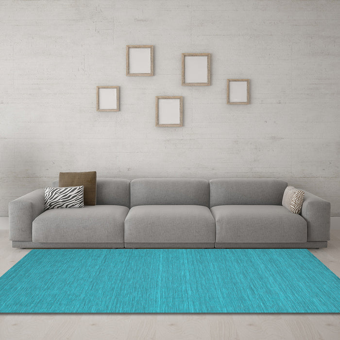 Machine Washable Abstract Light Blue Contemporary Rug in a Living Room, wshcon181lblu