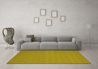 Machine Washable Abstract Yellow Contemporary Rug, wshcon181yw