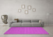 Machine Washable Abstract Pink Contemporary Rug in a Living Room, wshcon181pnk