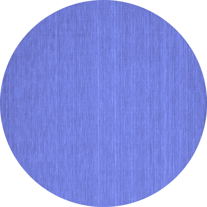 Round Abstract Blue Contemporary Rug, con181blu