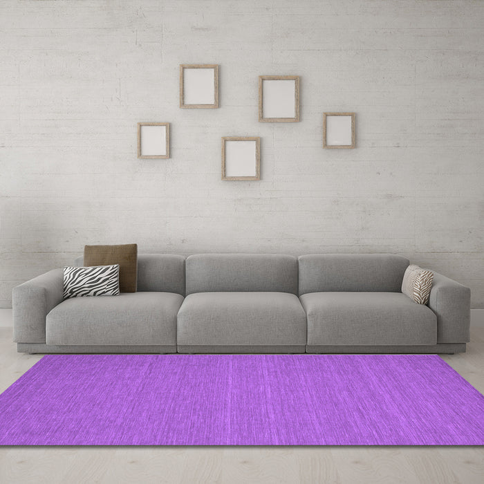 Machine Washable Abstract Purple Contemporary Area Rugs in a Living Room, wshcon181pur