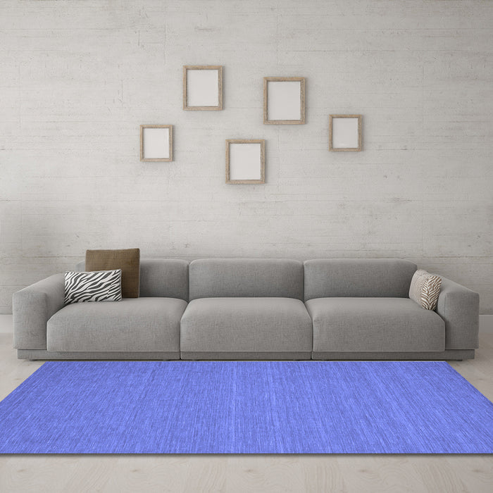 Machine Washable Abstract Blue Contemporary Rug in a Living Room, wshcon181blu