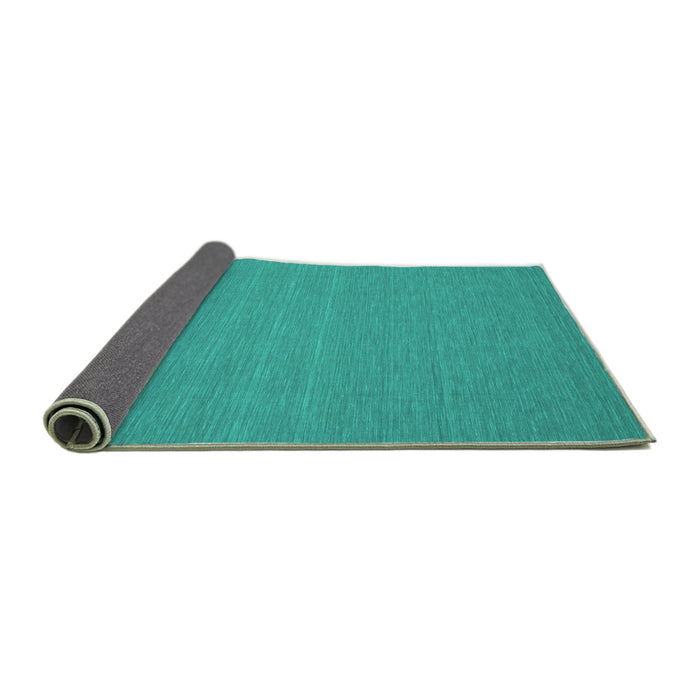 Sideview of Abstract Turquoise Contemporary Rug, con181turq