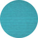 Round Machine Washable Abstract Light Blue Contemporary Rug, wshcon181lblu