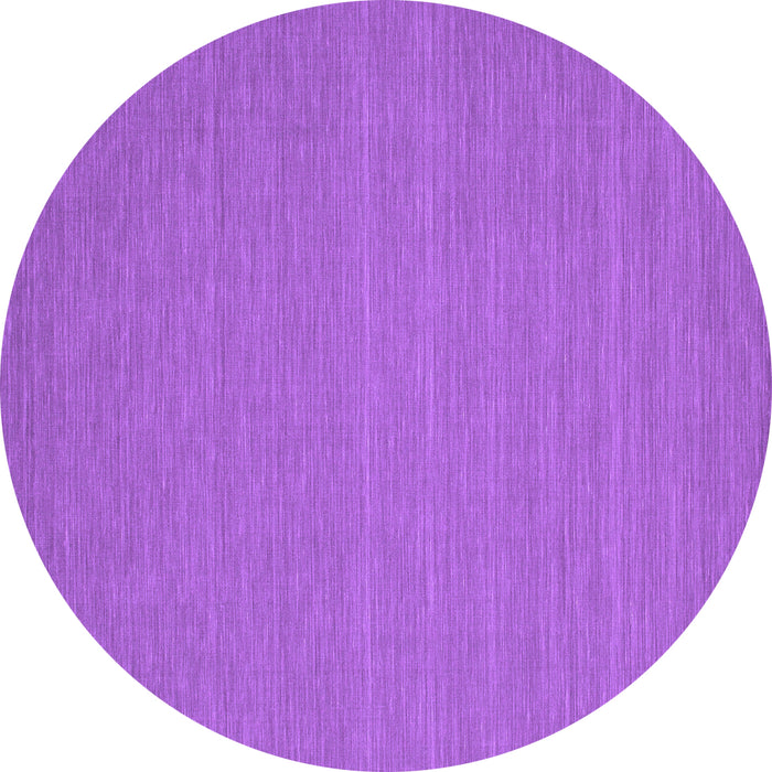 Round Machine Washable Abstract Purple Contemporary Area Rugs, wshcon181pur