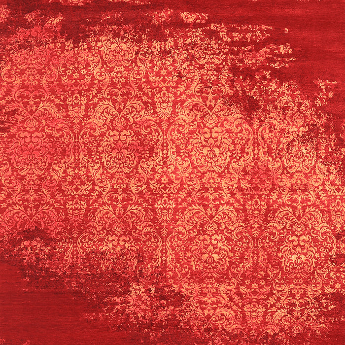 Abstract Orange Contemporary Rug, con1820org