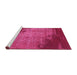 Sideview of Machine Washable Abstract Purple Contemporary Area Rugs, wshcon1820pur