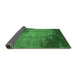 Sideview of Abstract Emerald Green Contemporary Rug, con1820emgrn