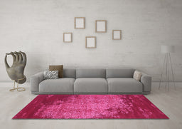 Machine Washable Abstract Purple Contemporary Area Rugs in a Living Room, wshcon1820pur